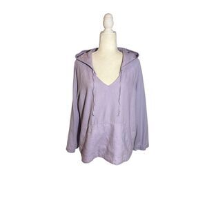 J. Jill 100% linen lavender hoodie- PL
